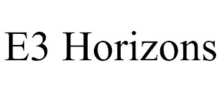E3 HORIZONS