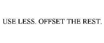 USE LESS. OFFSET THE REST.