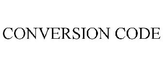 CONVERSION CODE