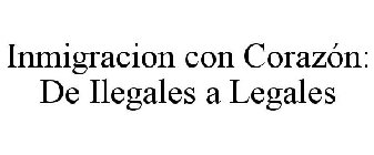 INMIGRACION CON CORAZÓN: DE ILEGALES A LEGALES