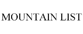 MOUNTAIN LIST