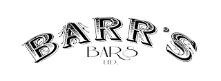 BARR'S BARS LTD.