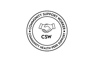 COMMUNITY SUPPORT WORKER CSW COMMUNITY HEALTH-PEER SUPPORT