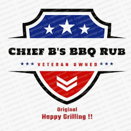 CHIEF B'S BBQ RUB, VETERAN OWNED, ORIGINAL BBQ SEASONING, HAPPY GRILLING!!