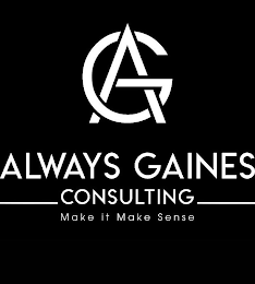 AG ALWAYS GAINES CONSULTING MAKE IT MAKE SENSE