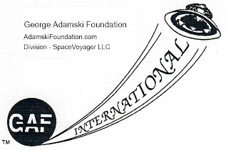 GAF INTERNATIONAL GEORGE ADAMSKI FOUNDATION ADAMSKIFOUNDATION.COM DIVISION- SPACEVOYAGER LLC