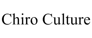 CHIRO CULTURE