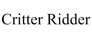 CRITTER RIDDER