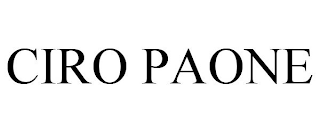 CIRO PAONE