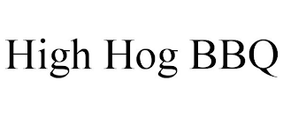 HIGH HOG BBQ