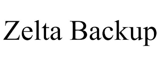 ZELTA BACKUP