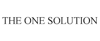 THE ONE SOLUTION