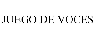 JUEGO DE VOCES