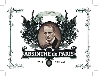 ABSINTHE DE PARIS LA SÉMILLA 75 CL 53% VOL.