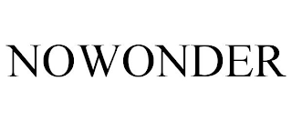 NOWONDER