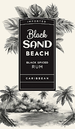 BLACK SAND BEACH BLACK SPICED RUM IMPORTED CARIBBEAN