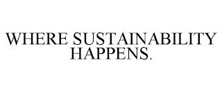 WHERE SUSTAINABILITY HAPPENS.