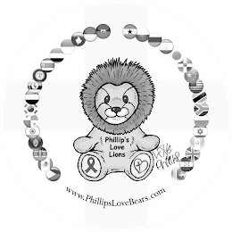 PHILLIP'S LOVE LIONS LOVE PHILLIP WWW.PHILLIPSLOVEBEARS.COM