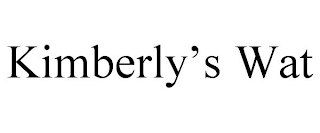 KIMBERLY'S WAT
