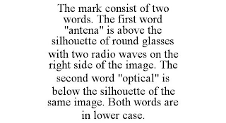 THE MARK CONSIST OF TWO WORDS. THE FIRST WORD 