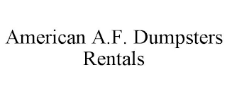 AMERICAN A.F. DUMPSTER RENTALS