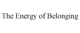 THE ENERGY OF BELONGING