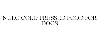 NULO COLD PRESSED FOOD FOR DOGS