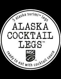 5 ALASKA SURIMI LEGS ALASKA COCKTAIL LEGS MSC READY TO EAT WITH COCKTAIL SAUCE