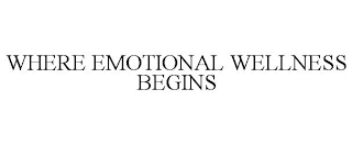 WHERE EMOTIONAL WELLNESS BEGINS