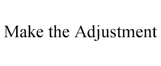 MAKE THE ADJUSTMENT