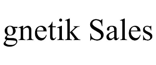 GNETIK SALES