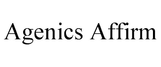 AGENICS AFFIRM