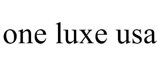 ONE LUXE USA