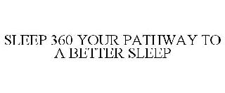 SLEEP 360 YOUR PATHWAY TO A BETTER SLEEP