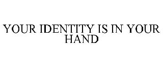 YOUR IDENTITY IS IN YOUR HAND
