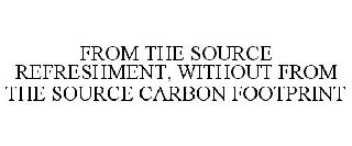 FROM THE SOURCE REFRESHMENT, WITHOUT FROM THE SOURCE CARBON FOOTPRINT