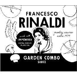 FRANCESCO RINALDI QUALITY SAUCES SINCE 1979 GARDEN COMBO SAUCE MADE WITH IMPORTED EXTRA VIRGIN OLIVE OIL