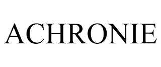 ACHRONIE