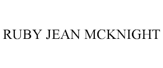 RUBY JEAN MCKNIGHT