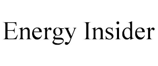 ENERGY INSIDER