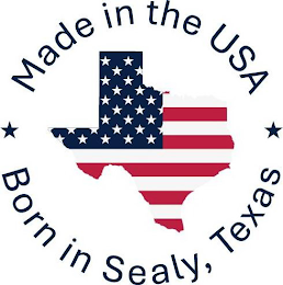 MADE IN USA BORN IN SEALY, TEXAS