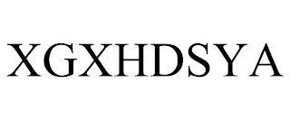 XGXHDSYA