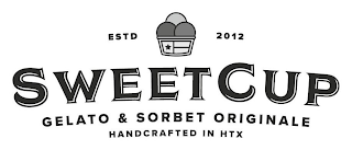 ESTD 2012 SWEETCUP GELATO & SORBET ORIGINALE HANDCRAFTED IN HTX