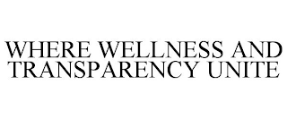 WHERE WELLNESS AND TRANSPARENCY UNITE