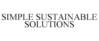 SIMPLE SUSTAINABLE SOLUTIONS