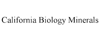 CALIFORNIA BIOLOGY MINERALS