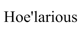 HOE'LARIOUS