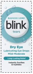 BAUSCH + LOMB BLINK TEARS DRY EYE LUBRICATING EYE DROPS MILD-MODERATE LONG-LASTING RELIEF INSTANTLY SOOTHES & HYDRATES