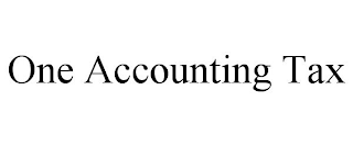 ONE ACCOUNTING TAX