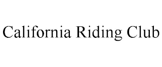 CALIFORNIA RIDING CLUB